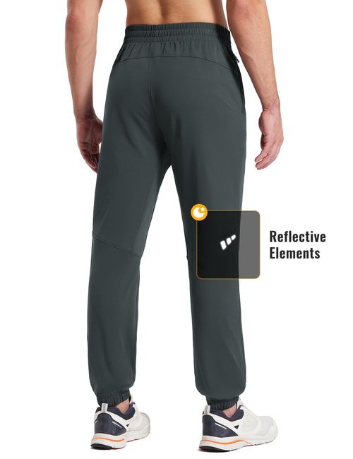 baleaf Mens Hiking Pants Fleece Lined Sweatpants Thermal Workout Joggers Running Athletic Winter Cold Weather Gear Dark Gray 3XL