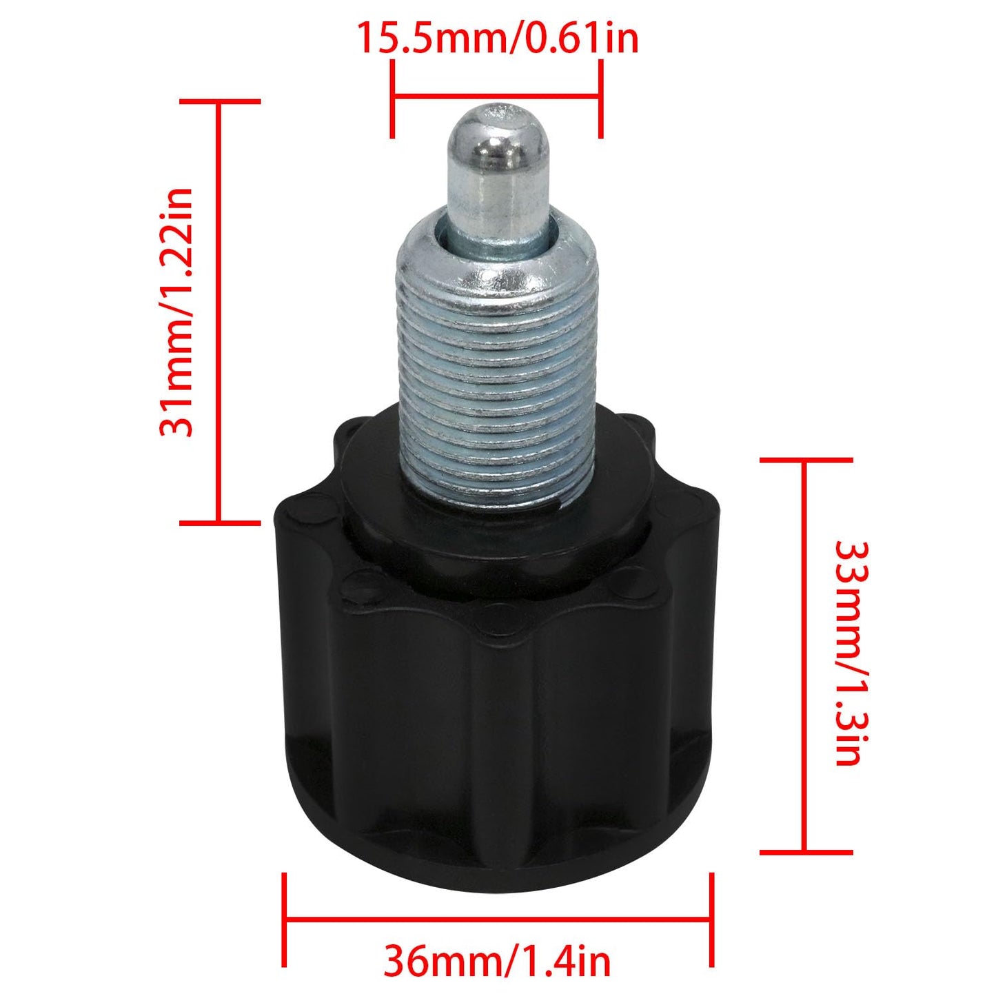Lovelysp M16 Pop Pull Pin Knob Indoor Exercise Bike Locking Pin Pull Pin Spring Knob Exercise Pull Knob-1PCS