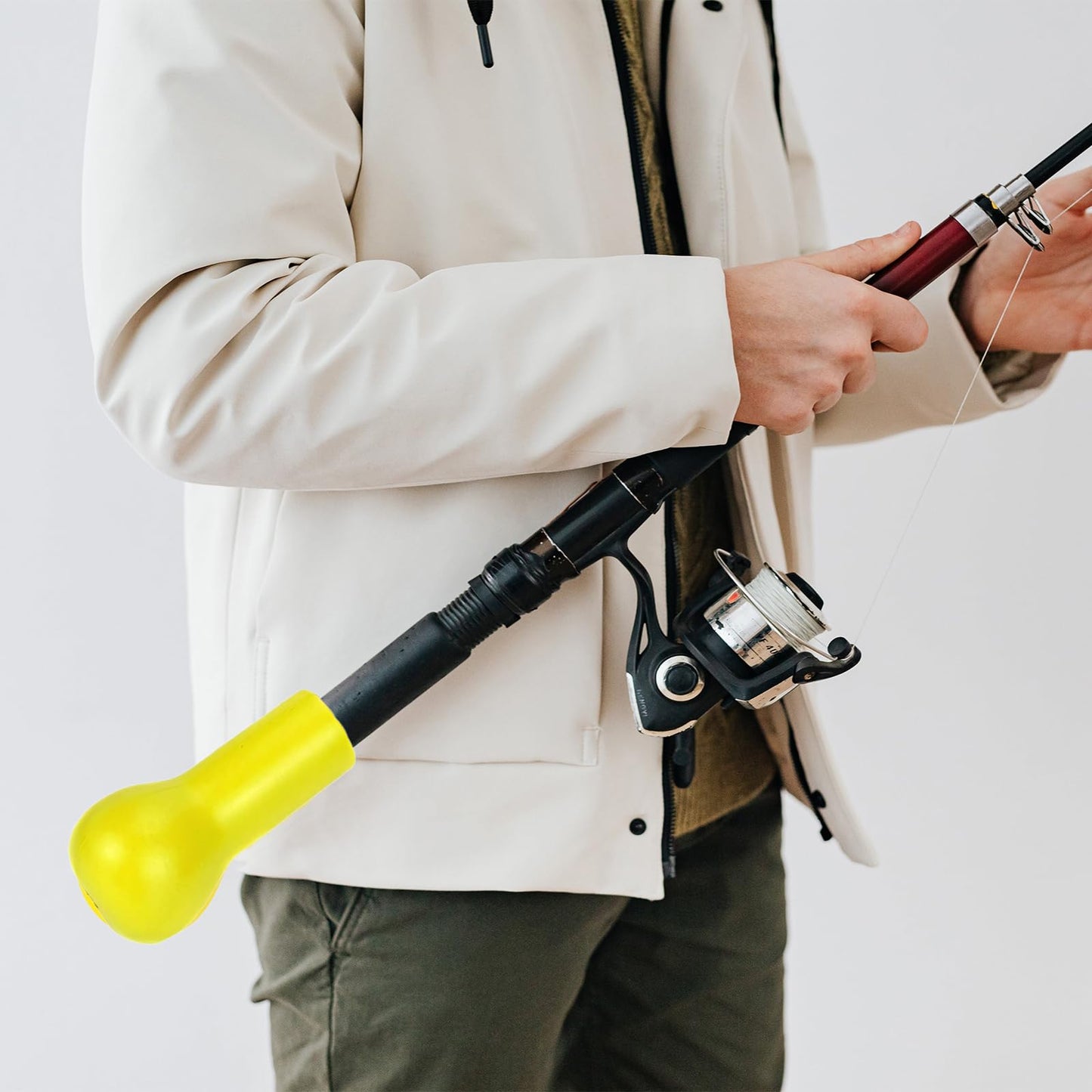 Fishing Rod Butt Cushion Cap Fish Tackle Accessories Floating EVA Foam Holder for Large Fishing Rods(Yellow)