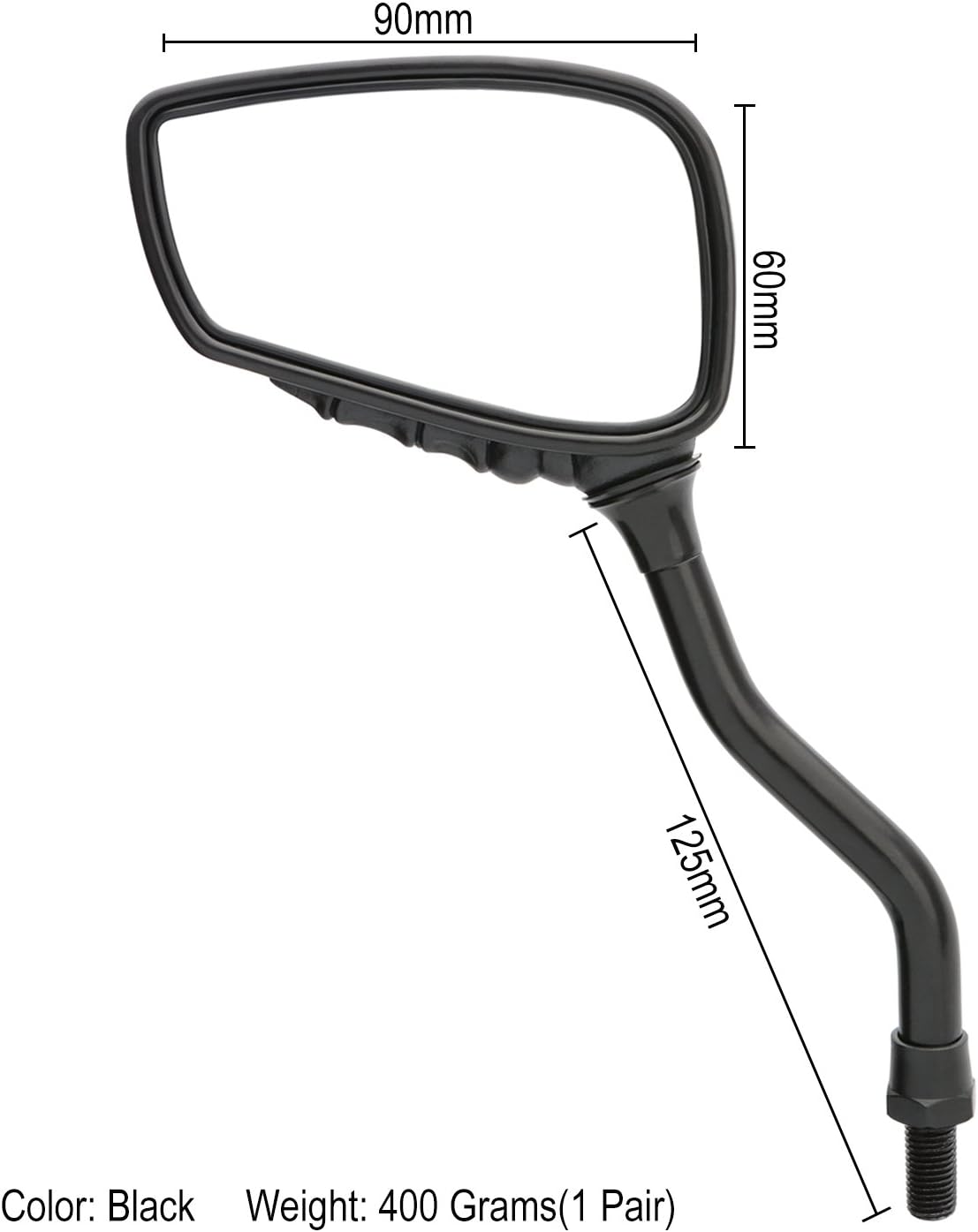 1 Pair Bicycle Mirror,Big View Bike Rear View Mirror Blindsight Multi Angle Adjustable Bike Mirror Billet Aluminum Chrome Plated Outside Skull Claw Style Also suitable for motorcycle mirror
