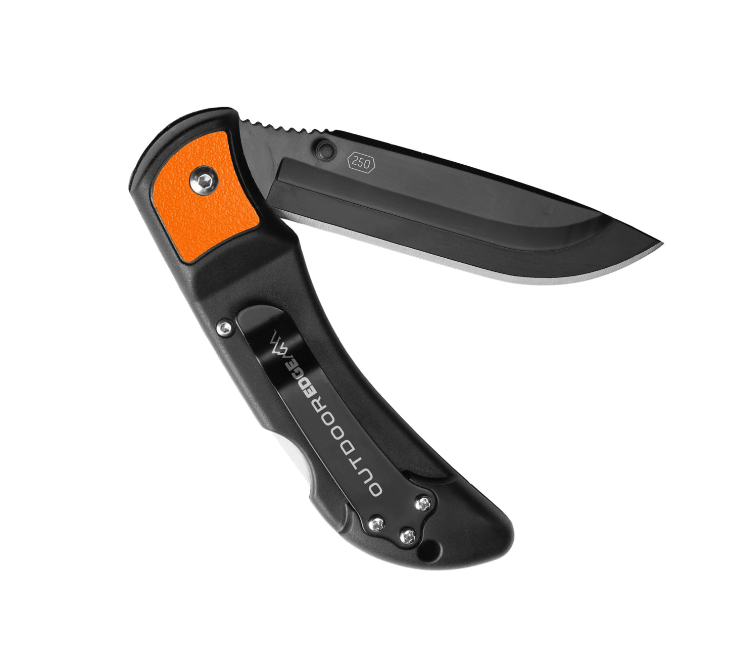 OUTDOOR EDGE Razor EDC Lite Folding Pocket Knife with Clip | Compact 2.5” Replaceable Blade Knife with RazorSafe Blades | Perfect Small Blade for Men, Women, Work & Camping (Orange, 2 Black Blades)