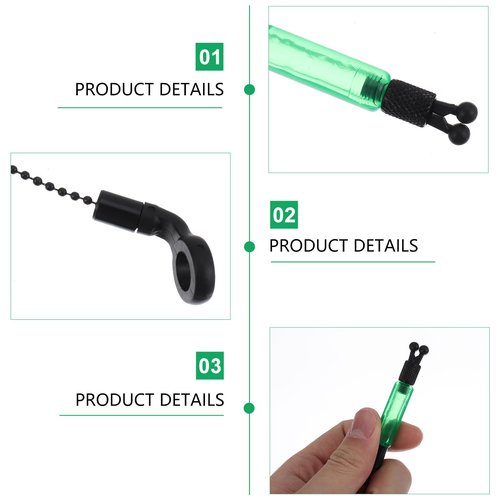 Toddmomy 3pcs Fishing Alarm Fishing Accessories Carp Bite Indicator Iron Fishing Alarm Hanger Rack Fishing Tool Supplies Fish Bite Alarms Fishing Alarm Chain Fishing Bite Alarm