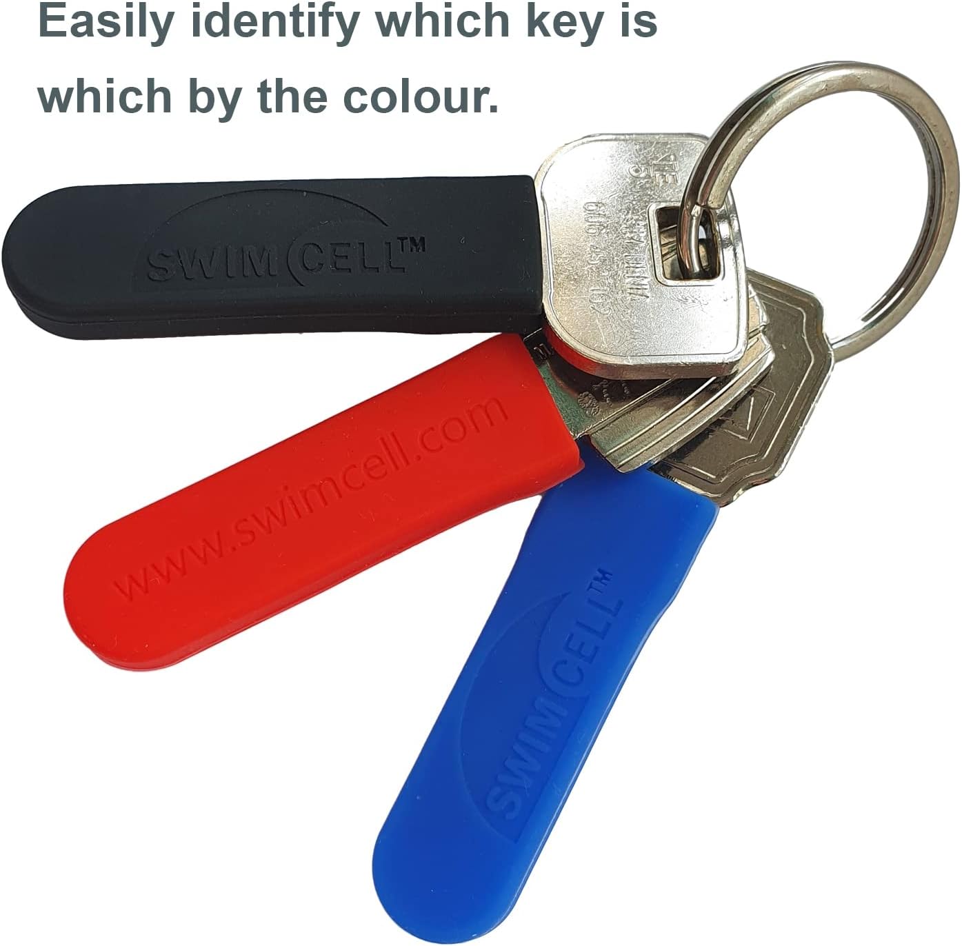Key Blade Cover - Silicone Sheath Protector for Car, Bike, or House Keys. Anti-Scratch Sheath. Cut to Fit. 1-2 Keys