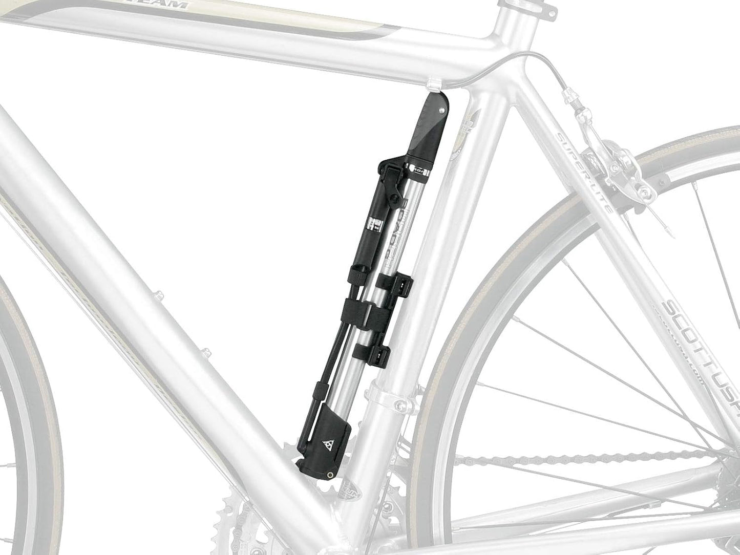 Topeak Road Morph G Bike Pump with Gauge, Black/Silver, 13.8” x 2.2” x 1.1”, TRP-3G