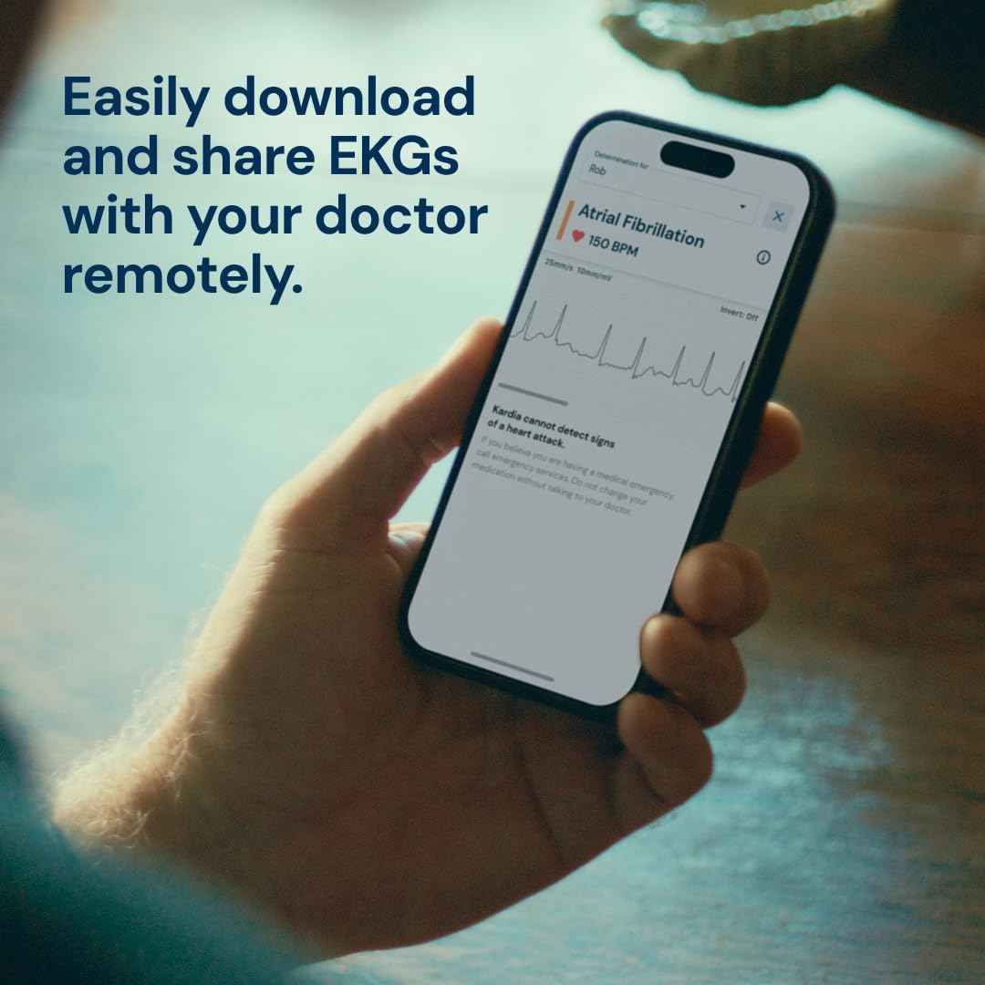 KardiaMobile EKG Monitor – At-Home Heart Rhythm Tracker for AFib & Arrhythmias – Quick 30-Second Results, Compatible with Most Smartphones