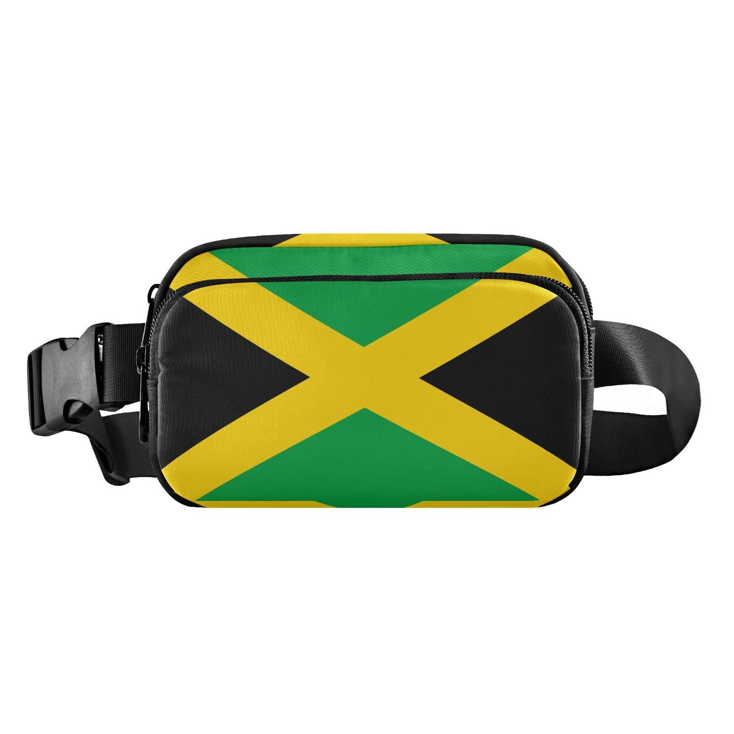 JHKKU Hiking Fanny Pack Jamaica National Flag Waist Pack Fashion Casual Hip Bum Bag with Adjustable Strap for Women & Men Hands Free Crossbody Bags for Outdoors, Hiking, Running, Travel