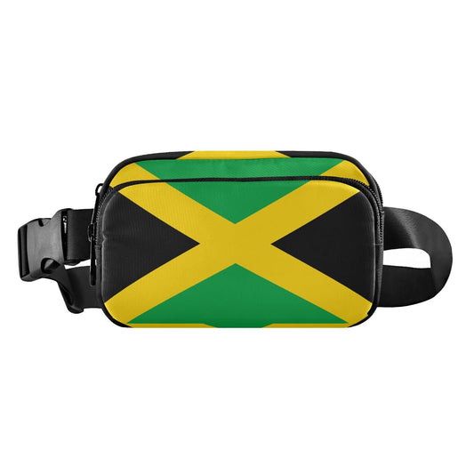 JHKKU Hiking Fanny Pack Jamaica National Flag Waist Pack Fashion Casual Hip Bum Bag with Adjustable Strap for Women & Men Hands Free Crossbody Bags for Outdoors, Hiking, Running, Travel
