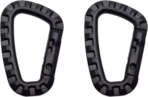 6 pcs Tactical Clip D Shape High Spring Strength Plastic Buckle EDC Tool for Molle Bag Backpack/Keychain