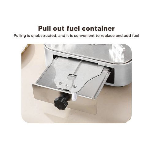 Alcohol Stove,Backpacking Stove,Portable Alcohol Stove Camping,Stainless Steel Silver One Piece Design Drawer Structure Spirit Burner for Home Outdoor Hiking