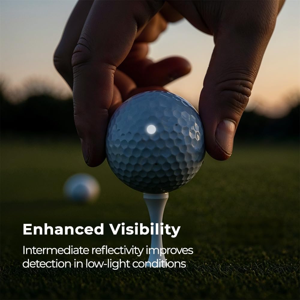 Golf Club & Golf Ball, White Reflective Dot Stickers, 3M Weatherproof Decals for Enhanced High Speed Camera Detection and Simulators, 1/4 Inch Size, Pack of 546