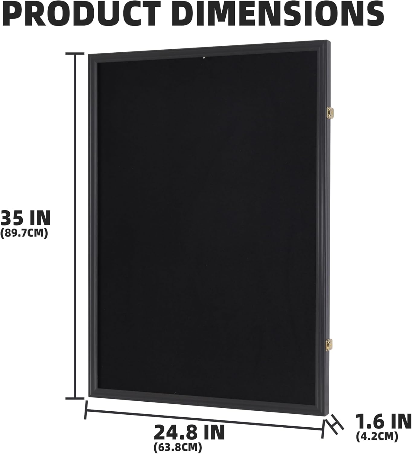 XX Large Football/Hockey Uniform Jersey Display Case Frame, UV Protection Ultra Clear, Locks (Black Finish)