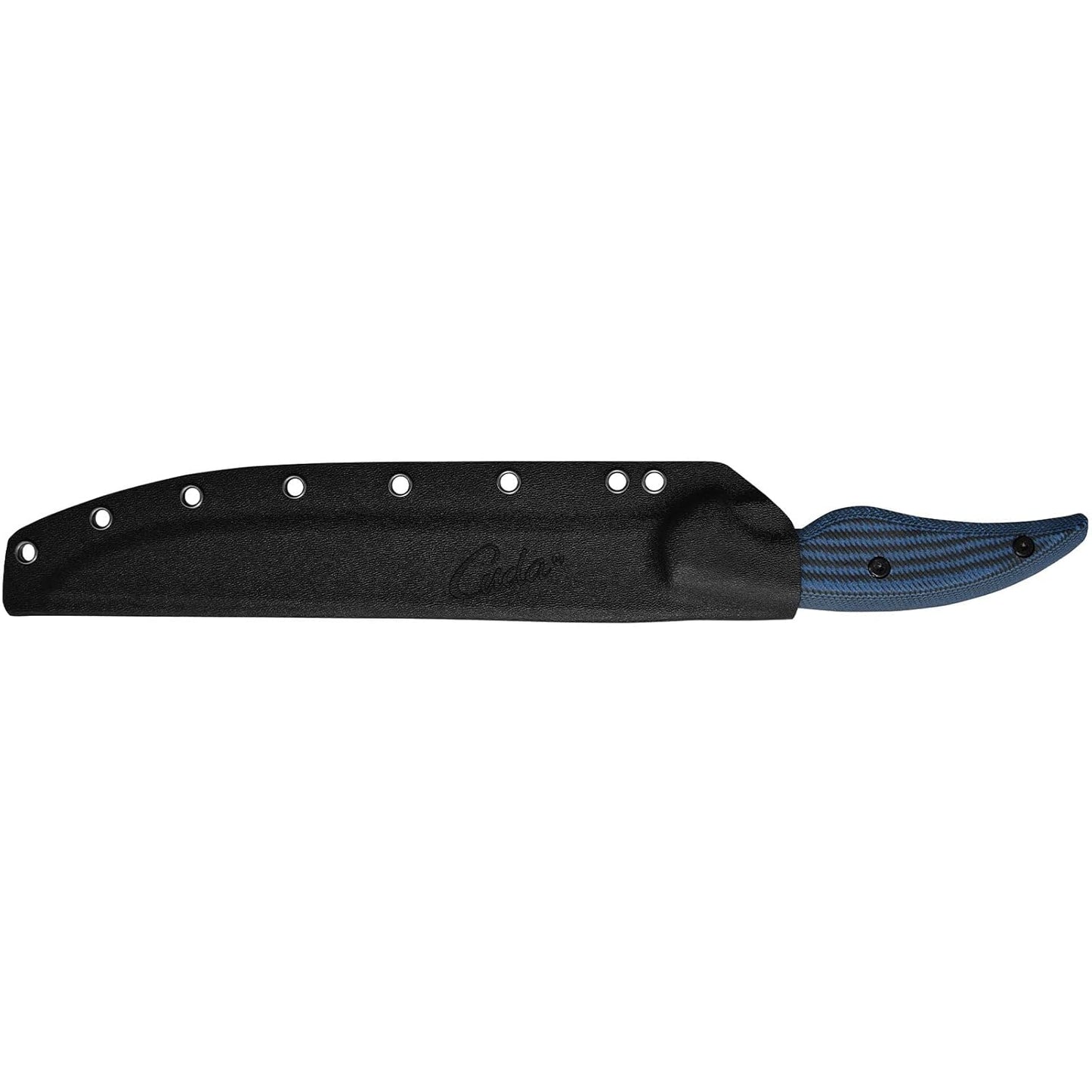 Cuda 9" Serrated Professional Saltwater Corrosion Resistant Stainless Carpenter Steel Fish Filleting Knife with Hard Molded Sheath Included
