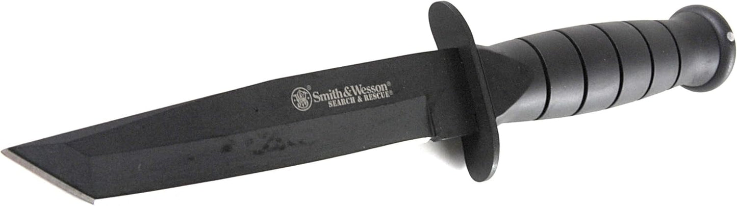 Smith & Wesson Search and Rescue CKSURT 10.5in S.S. Fixed Blade Knife with 6in Tanto Blade and Aluminum Handle for Outdoor, Tactical, Survival and EDC