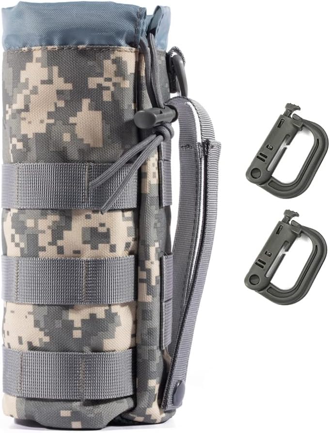 Upgraded Tactical Water Bottle Holder | Molle Pouch for Travel & Hydration