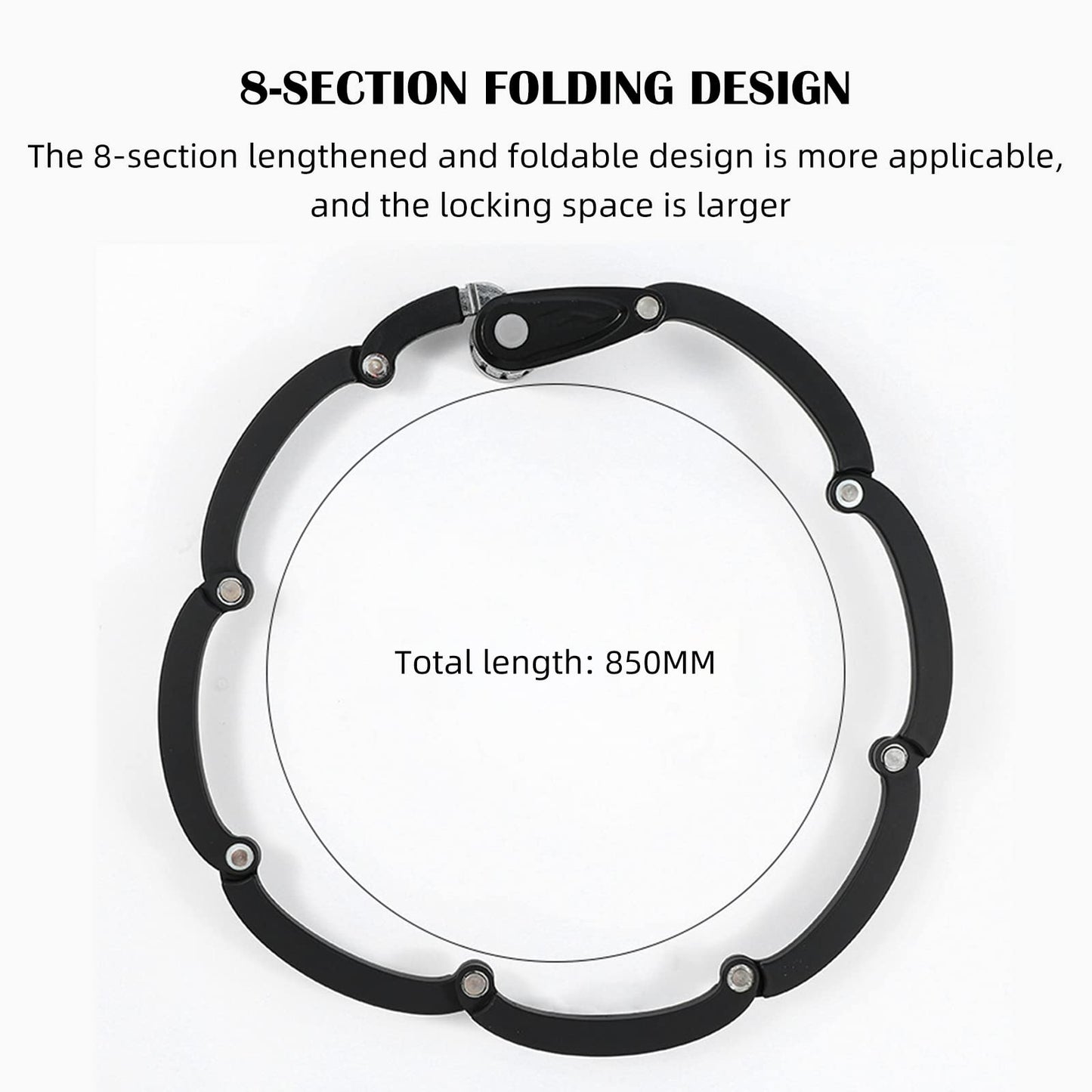 kingsea Bike Foldable Lock, 4-Digit Anti Theft Combination Bicycle Lock,2.8 FT(85CM) Strong Bicycle Locks, Security Level 6 Heavy Duty Compact Folding Bike Lock,Bicycle Chain Lock with Bracket