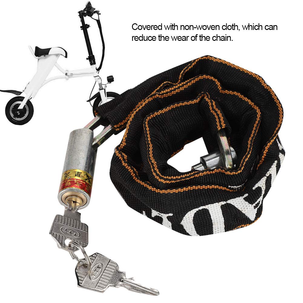 Anti Theft Motorcycle Mobility Scooter Chain Lock, BikeWheelchair Lock Copper Core Non Woven Cloth Cover 80cm Length