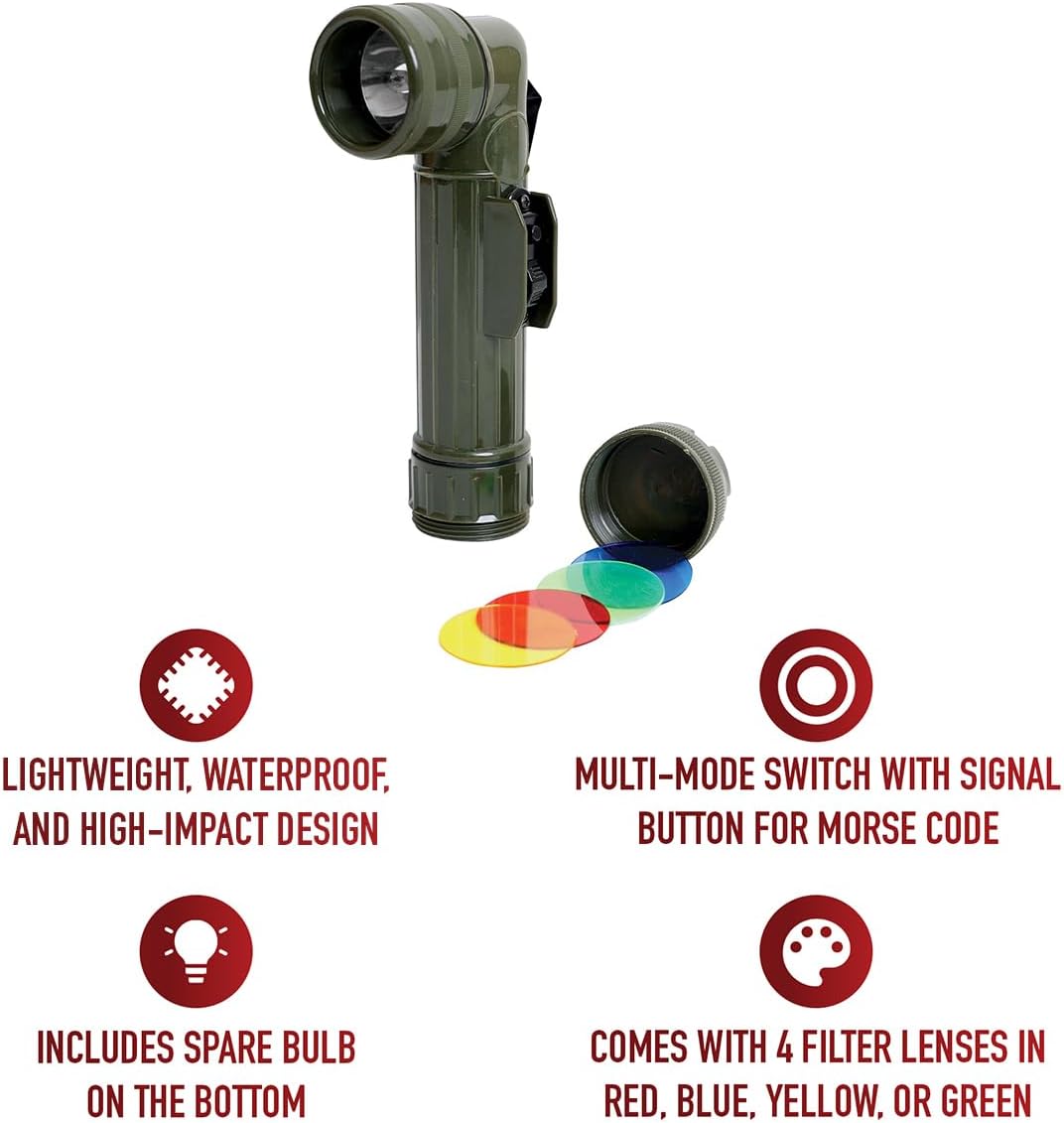 GI Style D-Cell Angle-head Flashlight