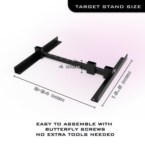 BLOODHOL Shooting Target Stand for Outdoors, Paper Target Holder with Stable Adjustable Base for Paper Shooting Targets Cardboard Silhouette, USPSA/IPSC, IDPA Practice (2 Pack)