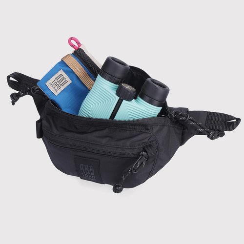 Topo Designs Mountain Waist Pack, Hip Bag, 100% Recycled Nylon Construction, 2L capacity, YKK Zips (Meteor)