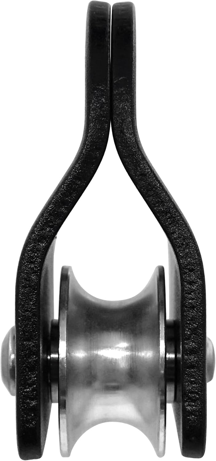 GM CLIMBING Micro Prusik Minding Pulley 25kN CE UIAA Certified 12mm Single Pulley Mobile Side Plates for Arborist Rigging Climbing Rescue