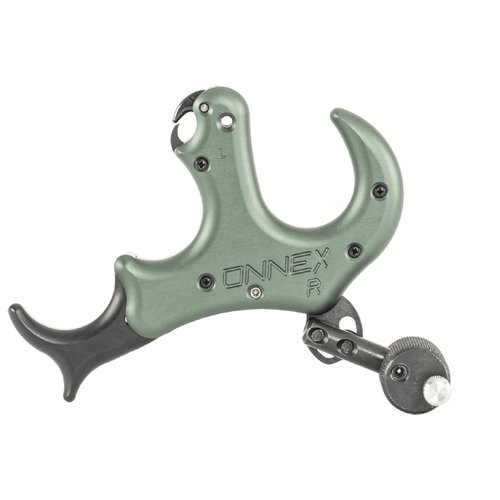 Stan OnneX Resistance Archery Release – Ergonomic 3 & 4 Finger Grip, Universal Handle Platform, Crisp Searing System, Trainer Lock, Modular Fit, Sage, XL