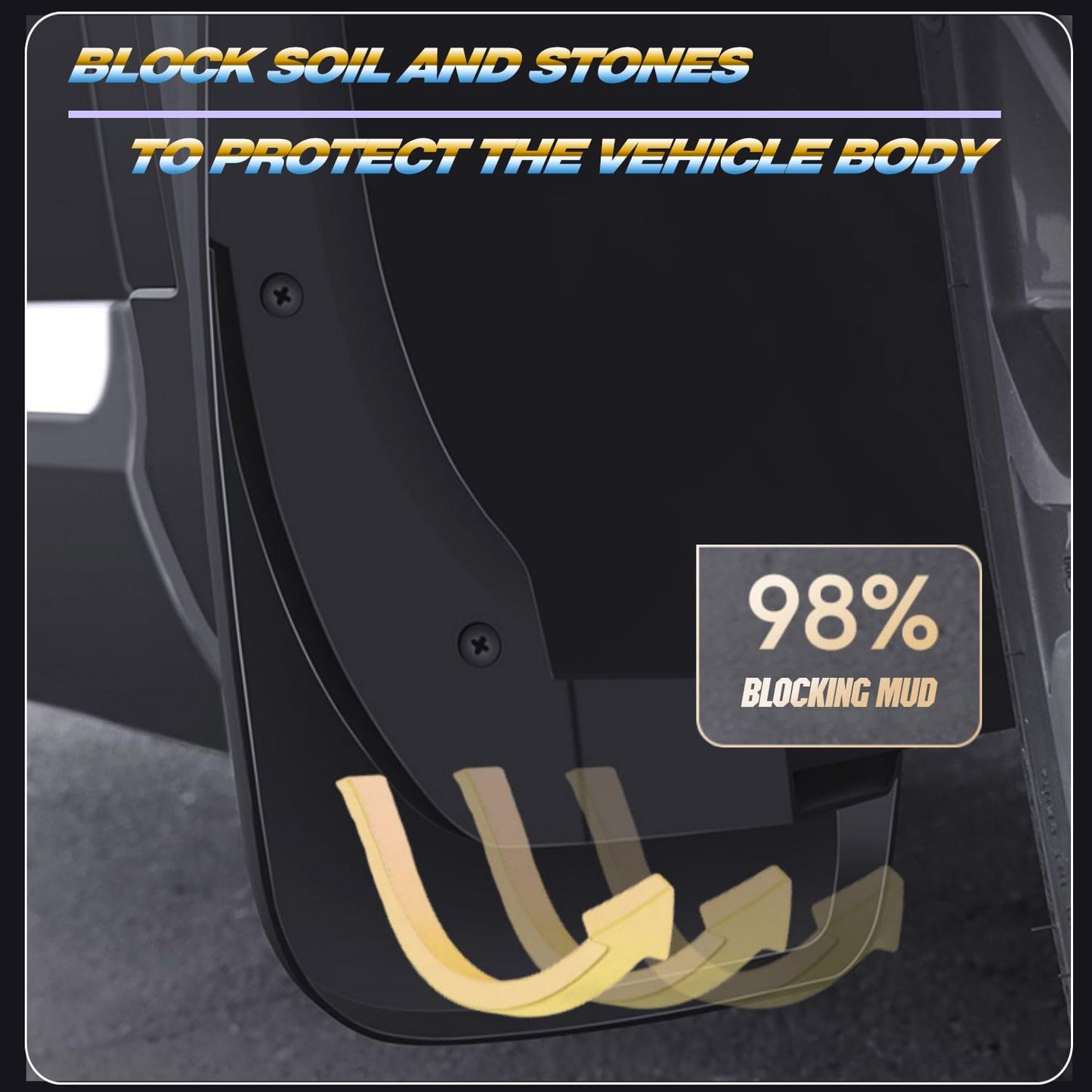 Mud Flaps Fit for 2019-2023 Ram 1500 Splash Guards, Fit for Without OEM Fender Flares, (Excl. Dual Rear Wheels or 1500 Classic Models), Dedicated Mudguard for Four Seasons Protection, 4pc Front/Rear