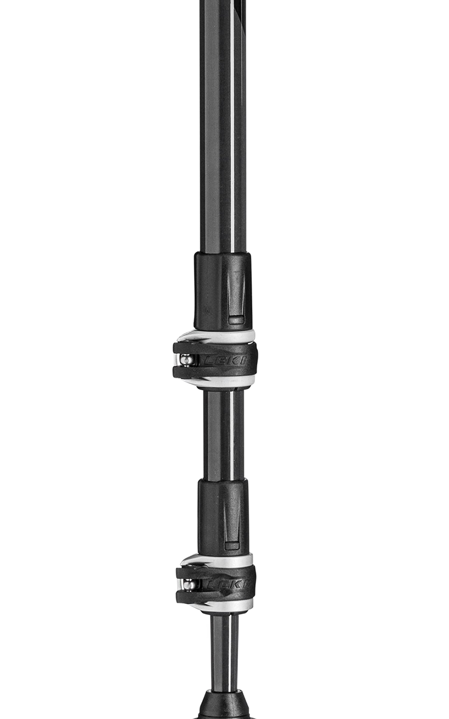LEKI Legend Black Carbon Adjustable Lightweight Walking Pole (Single) for Trekking & Hiking - Black-Anthracite-Copper - 90-120 cm