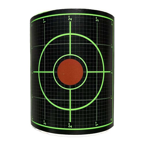 4”X 200 Stickers Fluorescent Green Splatter Paper Targets with Precision Scales, Dark Grid Bottom line Calibration and Shooting Practice Splatter Target