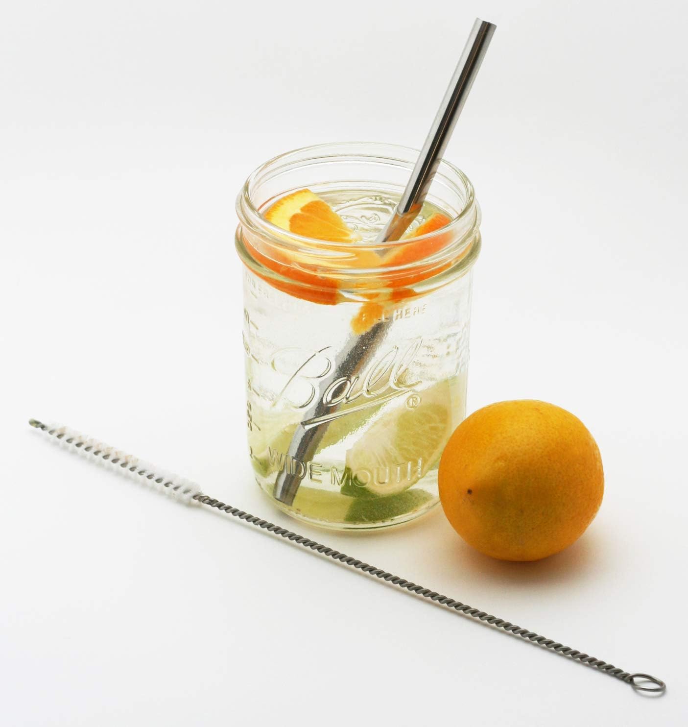 U-Konserve Drinking Straw Cleaning Brush 10.5" - White - Reusable Drinking Straw Brush - Long Pipe Cleaner - Dishwasher Safe - Eco Friendly, BPA Free