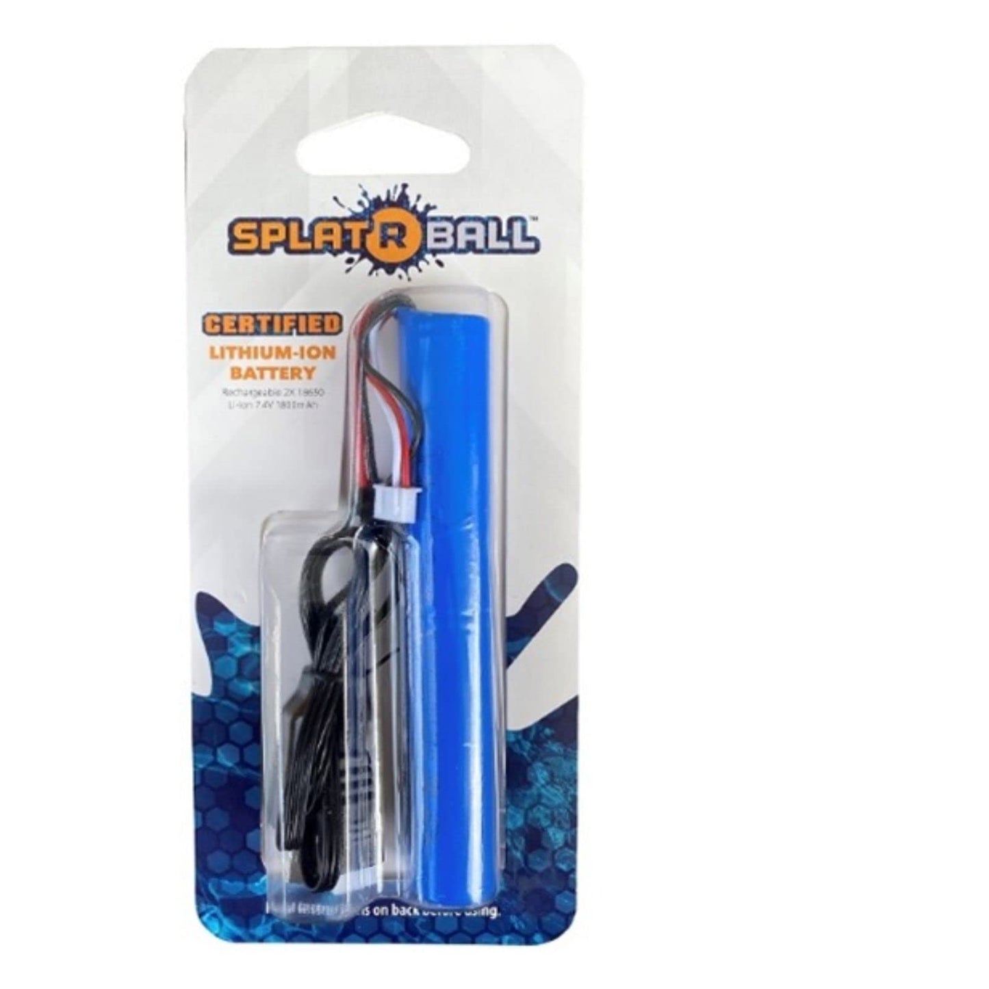 SplatRball Blaster 1800 mAh Rechargeable Battery with Charging Cable, Black