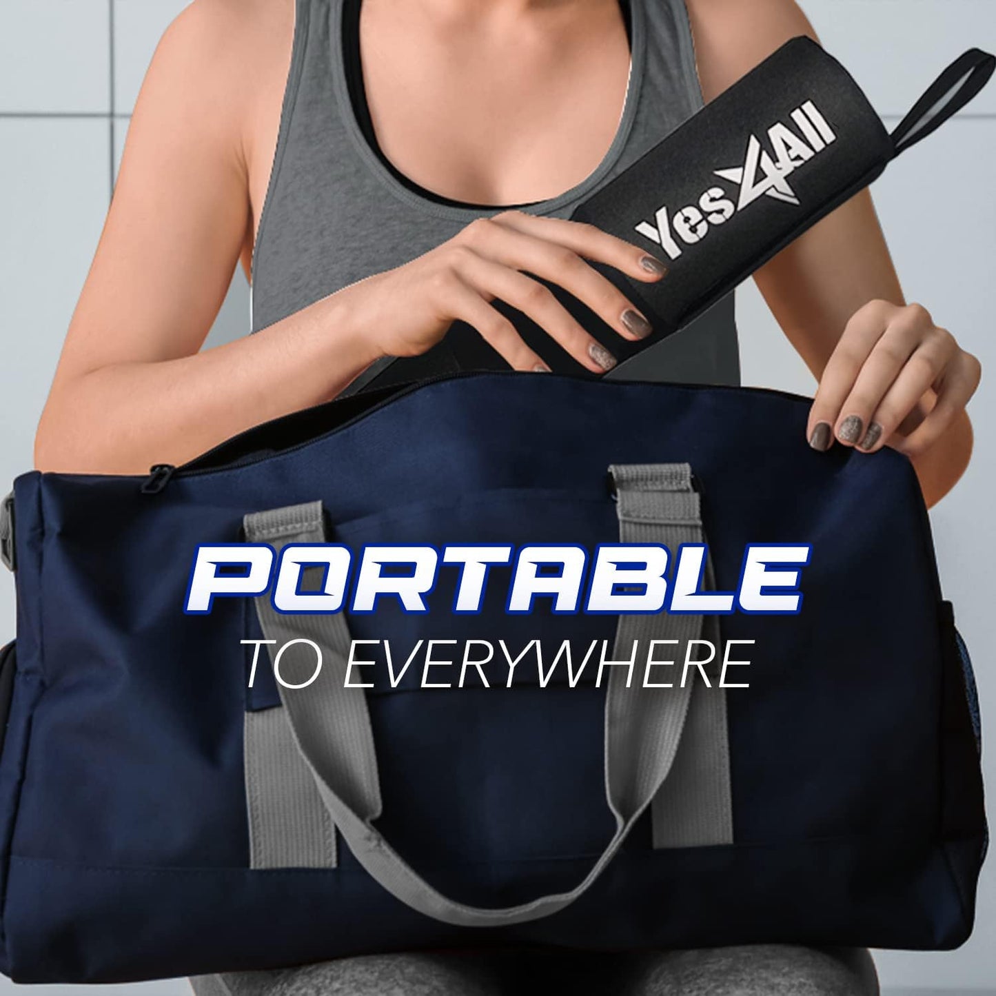 Yes4All Barbell Thick Foam Nylon Pad, Neck Shoulder Protective Pad For Lunges, Squats And Hip Thrust Fit Standard Olympic Bar
