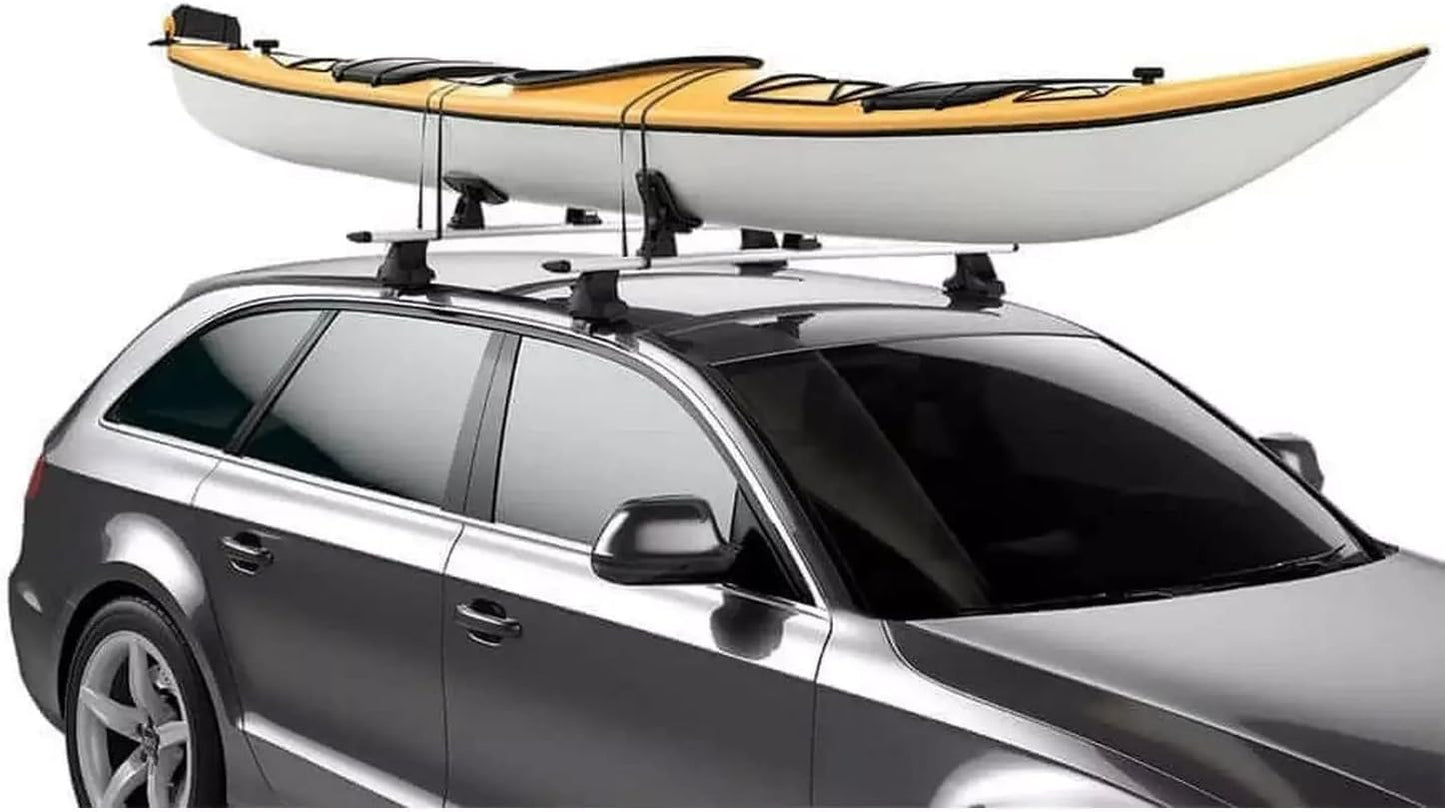 Thule DockGlide - Carries kayaks up to 36" wide - Fits all hull shapes - Kayak roof rack - One-person easy loading - 75lb weight capacity