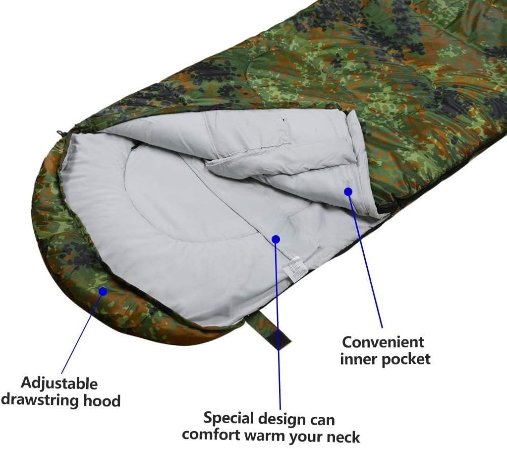 3-4 Season Sleeping Bag for Adults & Kids, Lightweight Warm Cold Weather Camping Bag with Waterproof Compression Sack – Portable for Hiking, Backpacking, Traveling & Outdoor Adventures