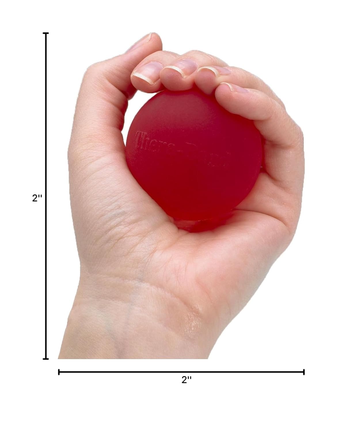 THERABAND Hand Exerciser, Stress Ball For Hand, Wrist, Finger, Forearm, Grip Strengthening & Therapy, Squeeze Ball to Increase Hand Flexibility & Relieve Joint Pain, Red, Soft, Beginner