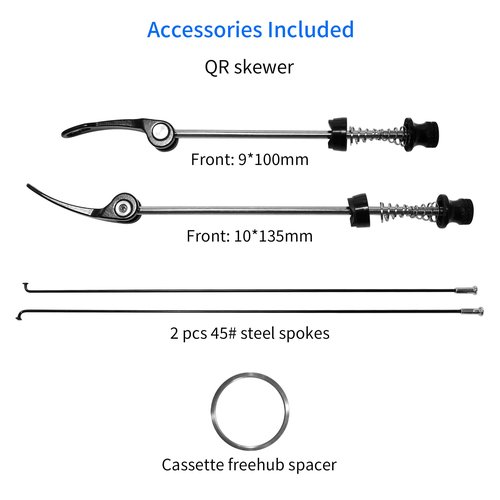 ZTZ 26"/27.5"/29" Mountain Bike Wheelset,Ultralight Aluminum Alloy Rim 32H High Strength Bike Wheels, Quick Release Disc Brake MTB Wheel Set, Compatible 7-12 Speed Cassette