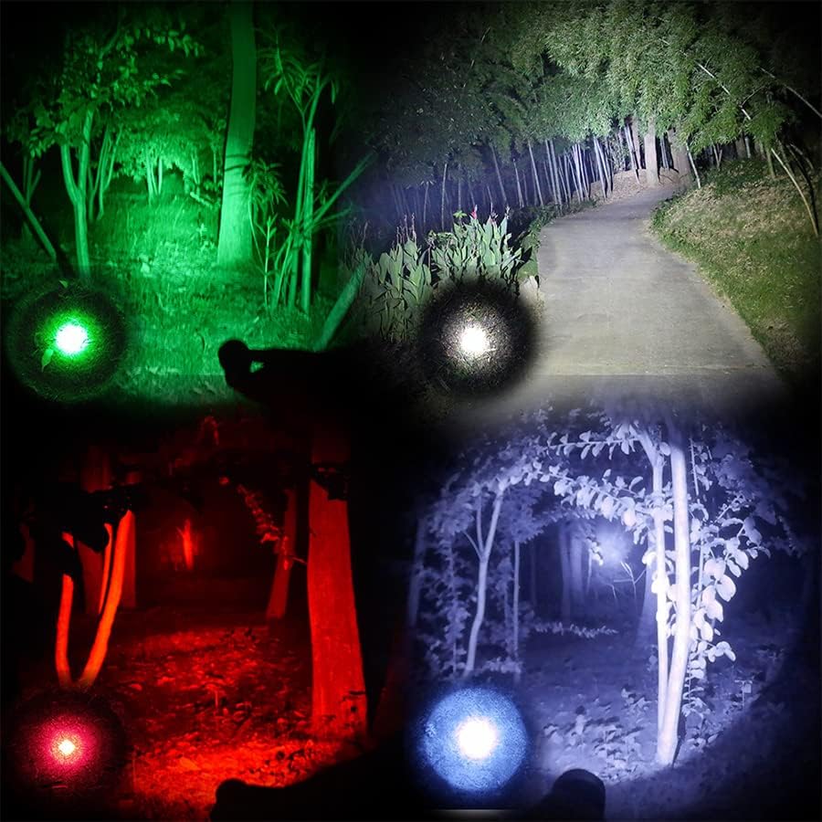 KL41Plus Hunting Flashlight Kit with Red Green IR850 White Interchangeable Modules, Long Range Scope Mount Predator Light with Remote Pressure Switch for Coyote Hog Varmint Night Hunt