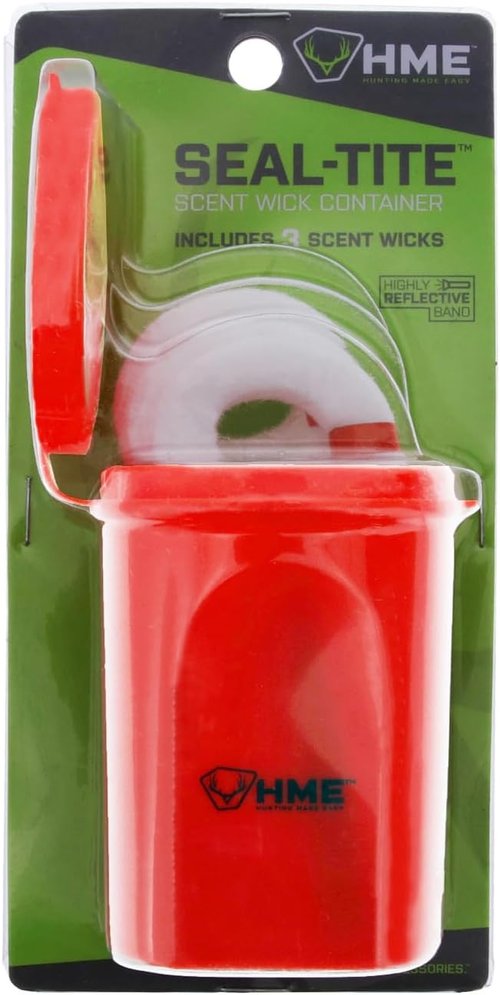 HME Big Dipper Container | Highly-Effective Versatile Multiple-Use Combo of 3 Big Dipper Scent Wicks with Reflective Bands & Seal-Tite Resealable Container