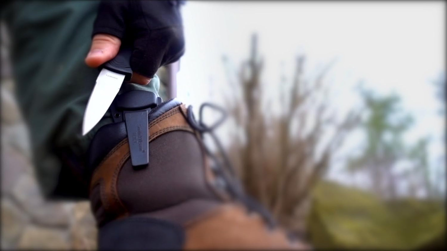 Smith & Wesson SWHRT3 7.5in High Carbon S.S. Full Tang Fixed Blade Knife with 3.5in False Edge Blade and TPR Handle for Outdoor, Tactical, Survival and EDC