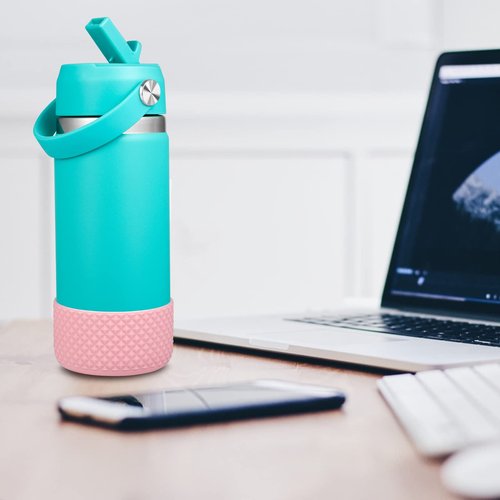FLORAPELL Boot for Hydro Flask 12 16 18 20 21 24 32 40 oz Water Bottle, Silicone Hydroflask Boots Protective Bottom Sleeve Cover for Hydro Water Bottles (Light Pink, Fits 12 to 24 oz Bottles)