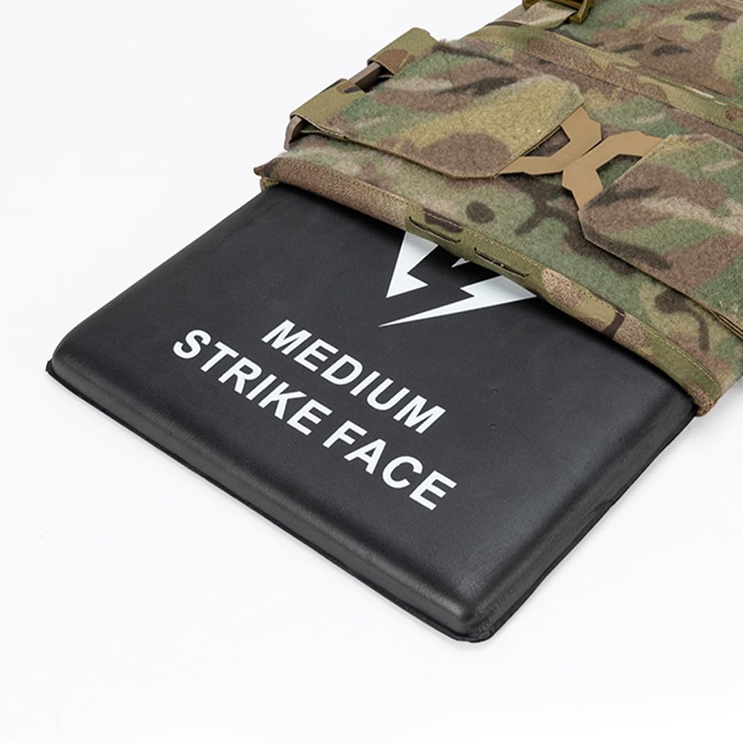 IDOGEAR Tactical EVA Foam Plate High Elasticity Soft Shock Plate for Vest Inner Liner Black 2pcs in Medium Size 10x12''