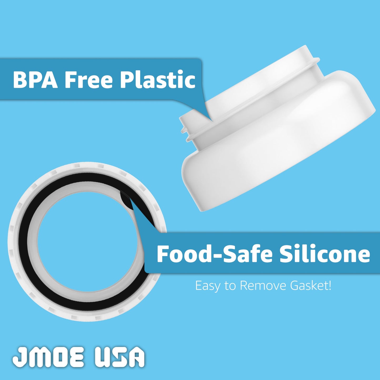 Jmoe USA Bottle Adapter Compatible with Owala to Cirkul | BPA-Free Plastic, Food-Grade Silicone | Fits 16oz, 24oz, 25oz, 32oz, 40oz Owala Bottles