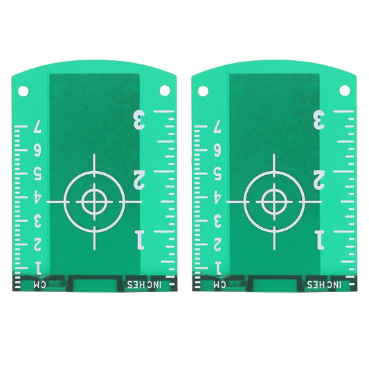 2PCS Target Card Plate Magnetic Floor Target Plate Card with Stand for Alignment Line Level, Crossing