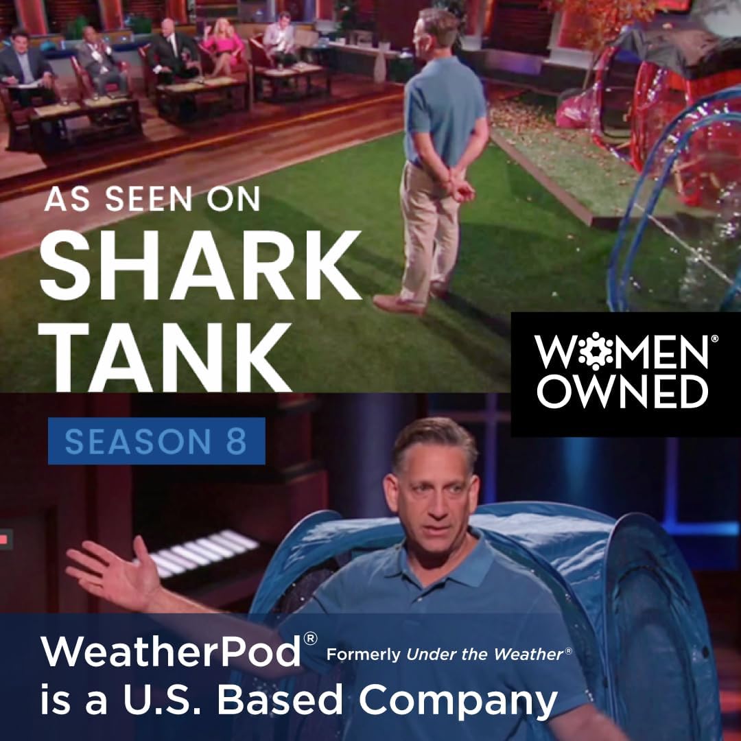 WeatherPod® OriginalPod™ Pop-Up Pod - Stay Warm, Dry, and Out of The Sun - Weather Pod for Sports, Rain, or Wind - 1 Person Pod - Sports Pod for The Sideline - Easy Set Up & Tear Down