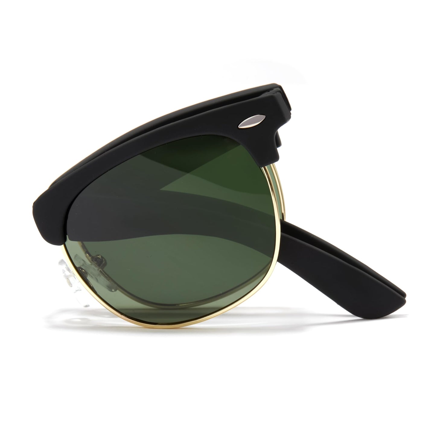 Cyxus Foldable Sunglasses Half Rim Folding Sunglasses Classic Polarized UV400 Shades For Men Women 1015G01