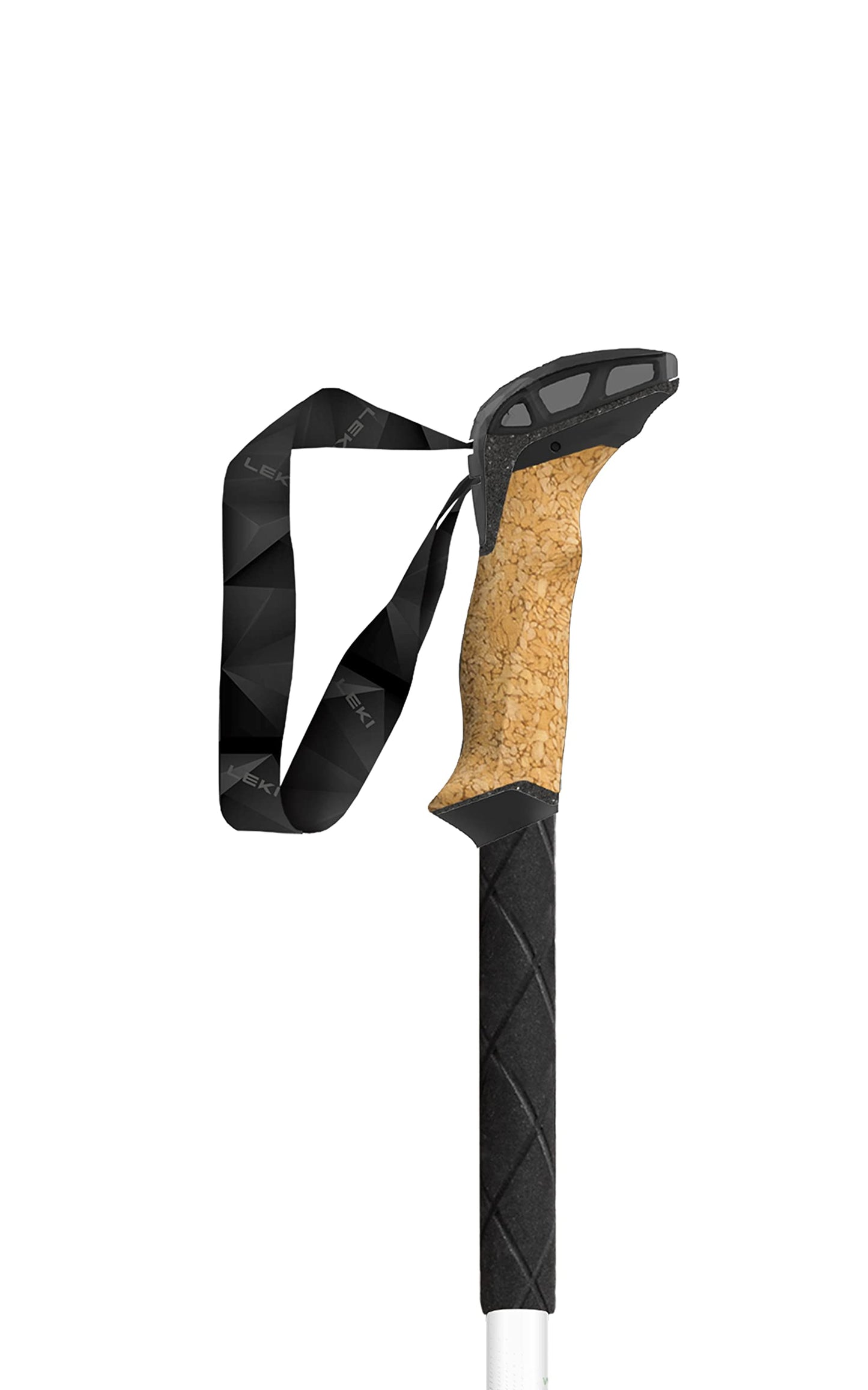LEKI Cressida Cork Lite Aluminum Adjustable Lightweight Walking Poles for Trekking & Hiking - White-Silver-Green - 90-125 cm