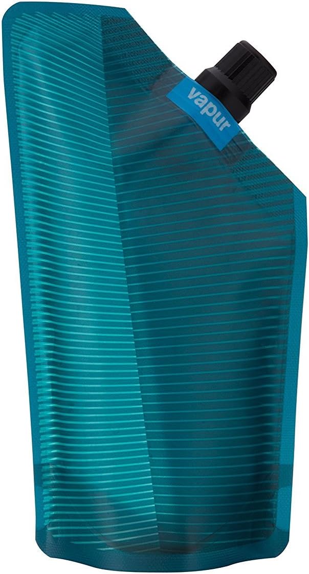 Vapur Portable Flask, Discrete Collapsible Flask With Pour Spout, Enjoy Your Beverage On The Go, Perfect for Tailgates, Cruises, Concerts and Camping, 10 Ounce, Teal, Pack of 1