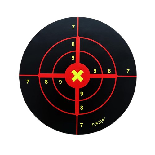 PISTEP Splatter Shooting Targets 6 Inch Reactive Paper Target Stickers 100 Self Adhesive Target Roll for BB Gun, Pellet Gun, Airsoft, Rifle Indoor and Outdoor Shooting Range