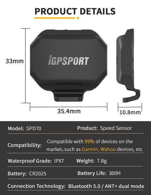 iGPSPORT BSC100S Bicycle/Bike Computer Wireless, 2.6 inch LCD Display Rechargeable Waterproof GPS Cycling Computer (BSC100S Set)