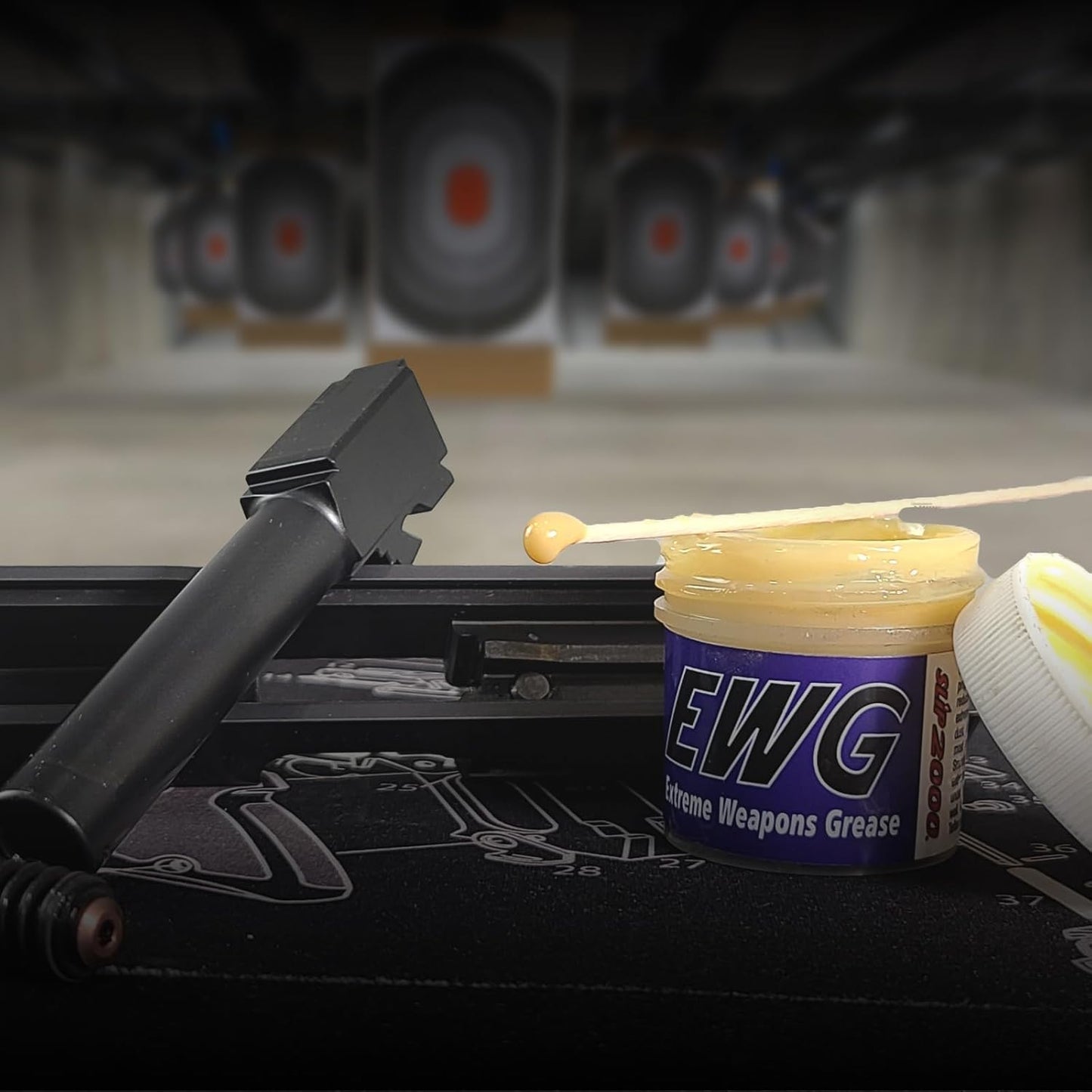 SLIP 2000 Extreme Weapons Grease (EWG), Reduces Friction and Wear, Grease Lube in Anti-Ware Package, Extreme Pressure Properties, No PTFE, 4 oz