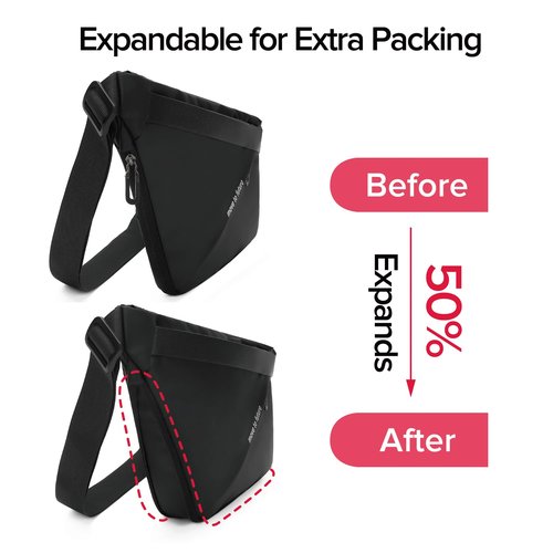 MAYMOONER Personal Sling Shoulder Crossbody Flex Bag Men Women Anti-theft One Strap Casual Chest Bags Slim Backpack Biking